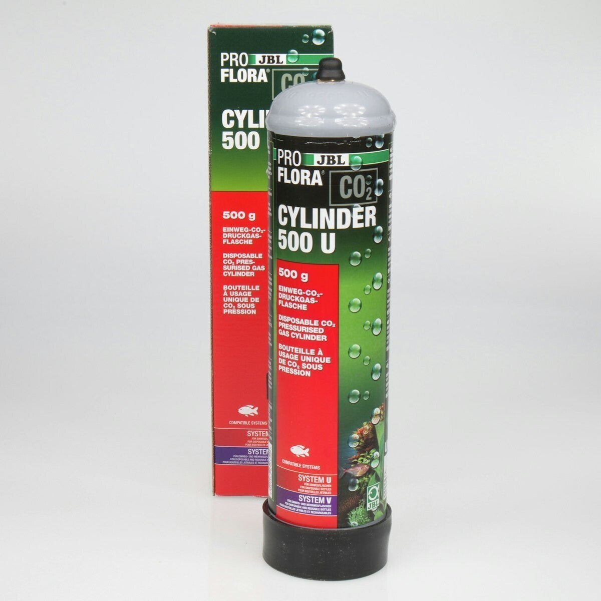 JBL PROFLORA CO2 CYLINDER 500 U Einweg-Vorratsflasche mit 500 g CO2 Aquarium