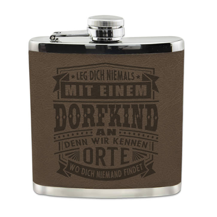 Flachmann Flasche Dorfkind