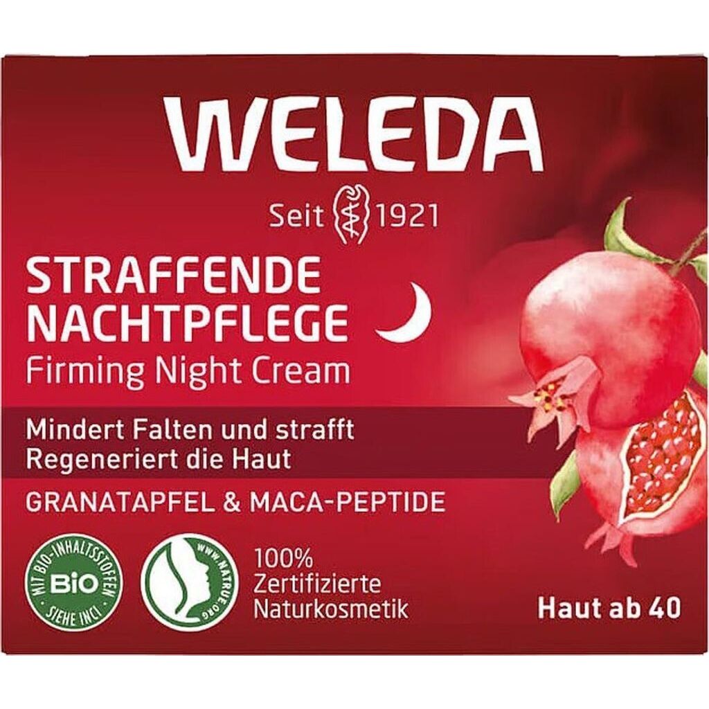 Granatapfel & Maca-Peptide - Straffende Nachtpflege 40ml | WELEDA