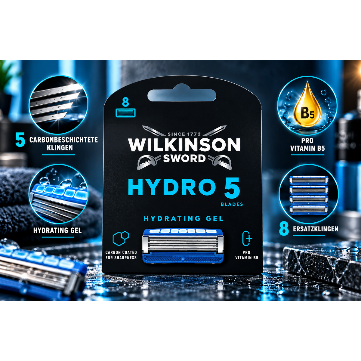 Wilkinson Hydro5 Skin Protection 8x – Produktabbildung