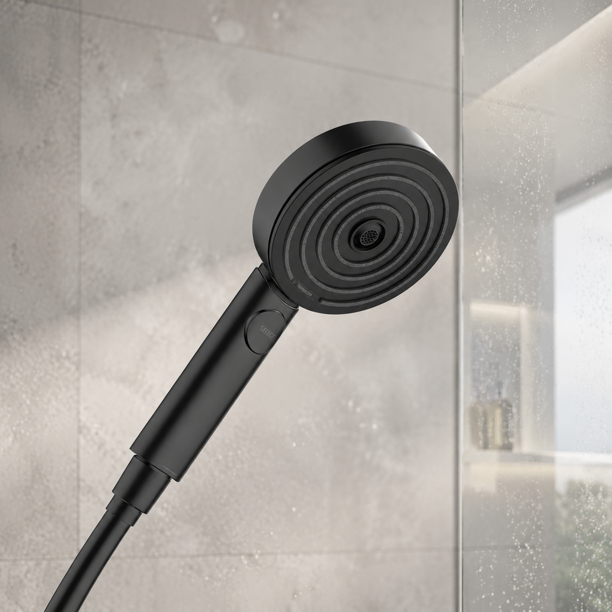 hansgrohe Pulsify Select Handbrause 24100670 Activation, mattschwarz, Duschkopf