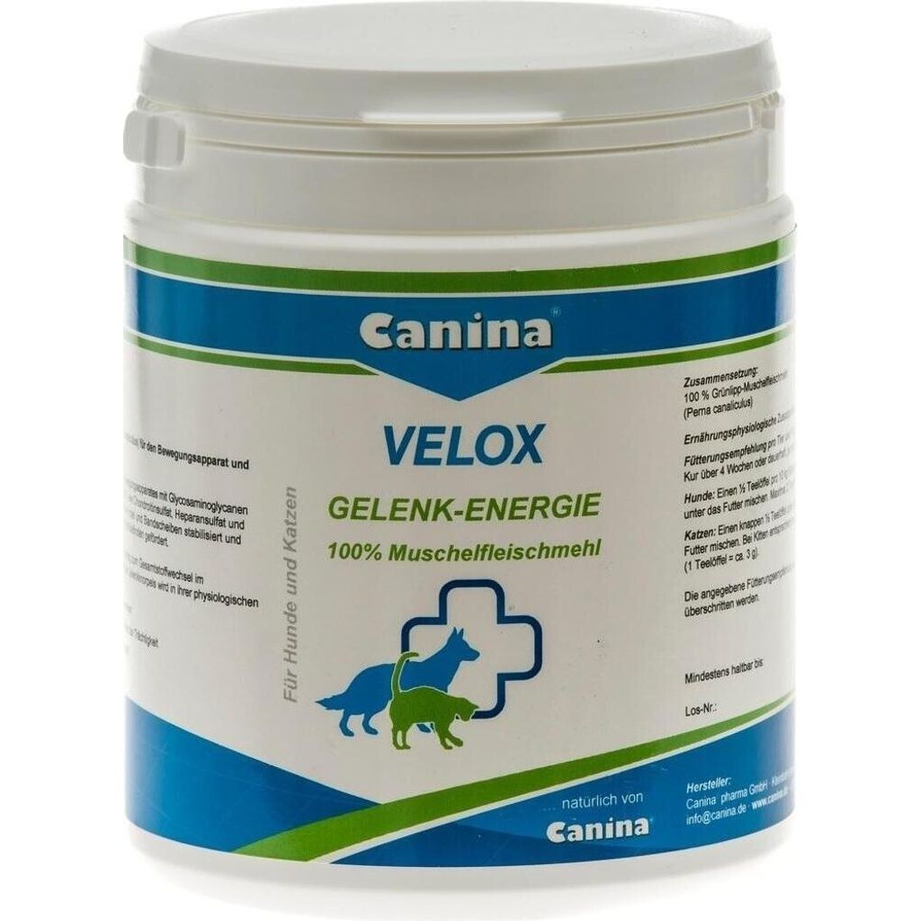 Canina Pharma Velox Gelenk-Energie 400 g Muschelfleischmehl für Hunde und Katzen