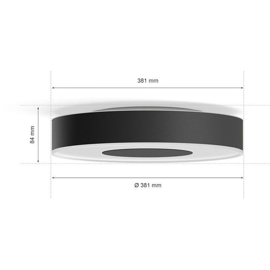 Philips Hue White and Color Ambiance Xamento Deckenleuchte Ø 38,1 cm Schwarz