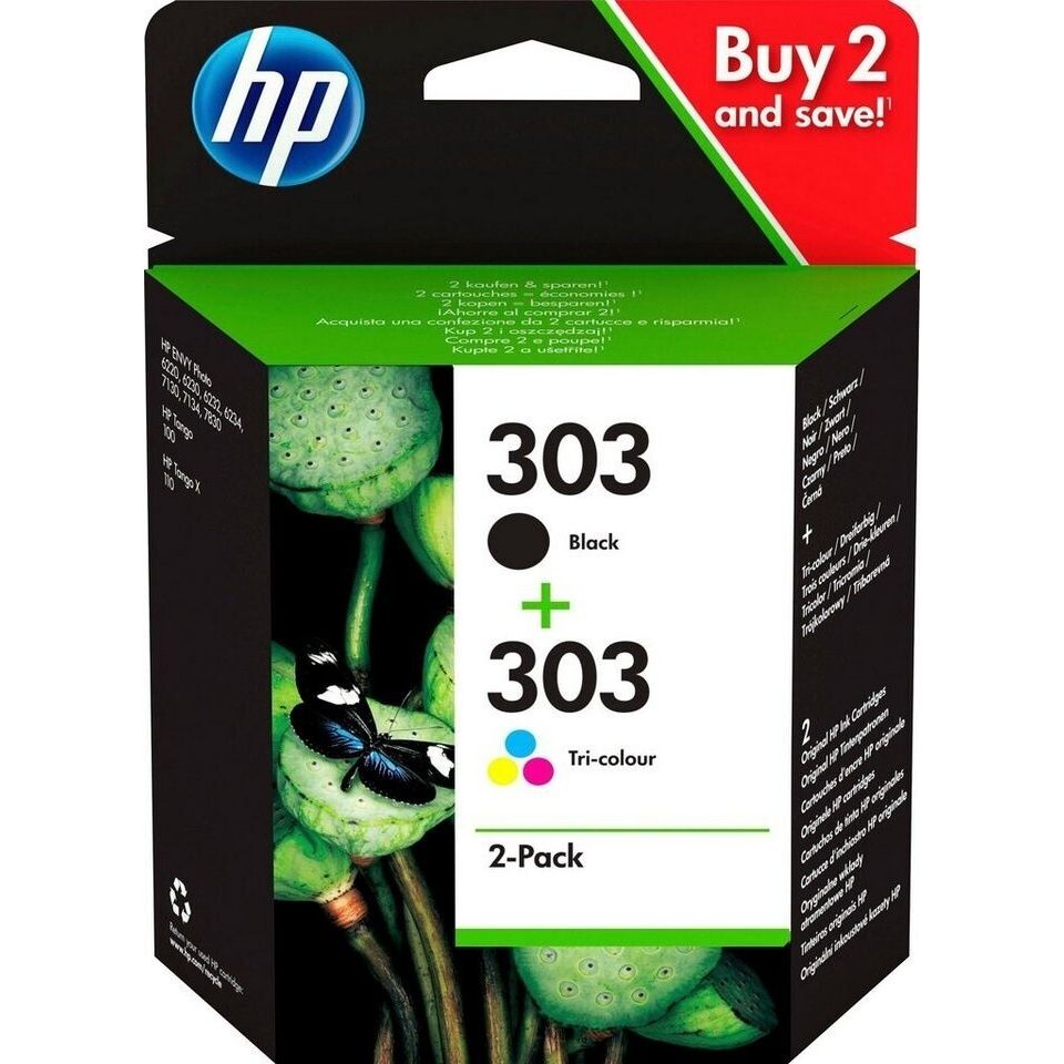 HP 303 HP 303 XL Drucker Patrone Multipack Tinte farbig schwarz weiß Original