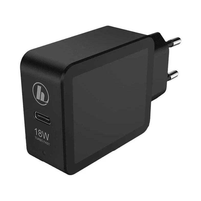 Hama USB-C Ladegerät, Power Delivery (PD) / Qualcomm®,18 W, Schwarz, 00183284