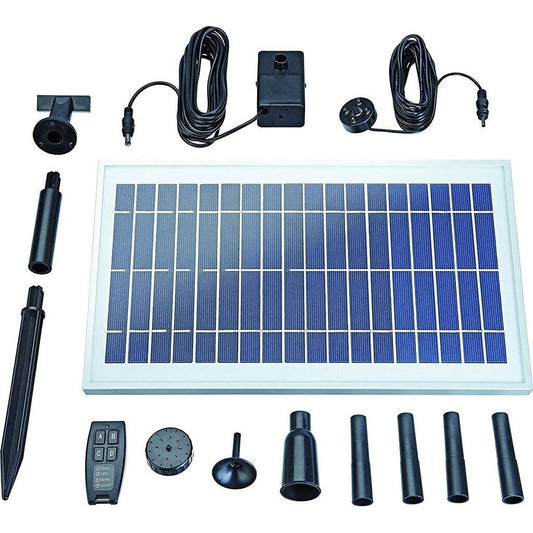 Oase PondoSolar 600 Control Springbrunnenpumpe mit Solarmodul und Licht