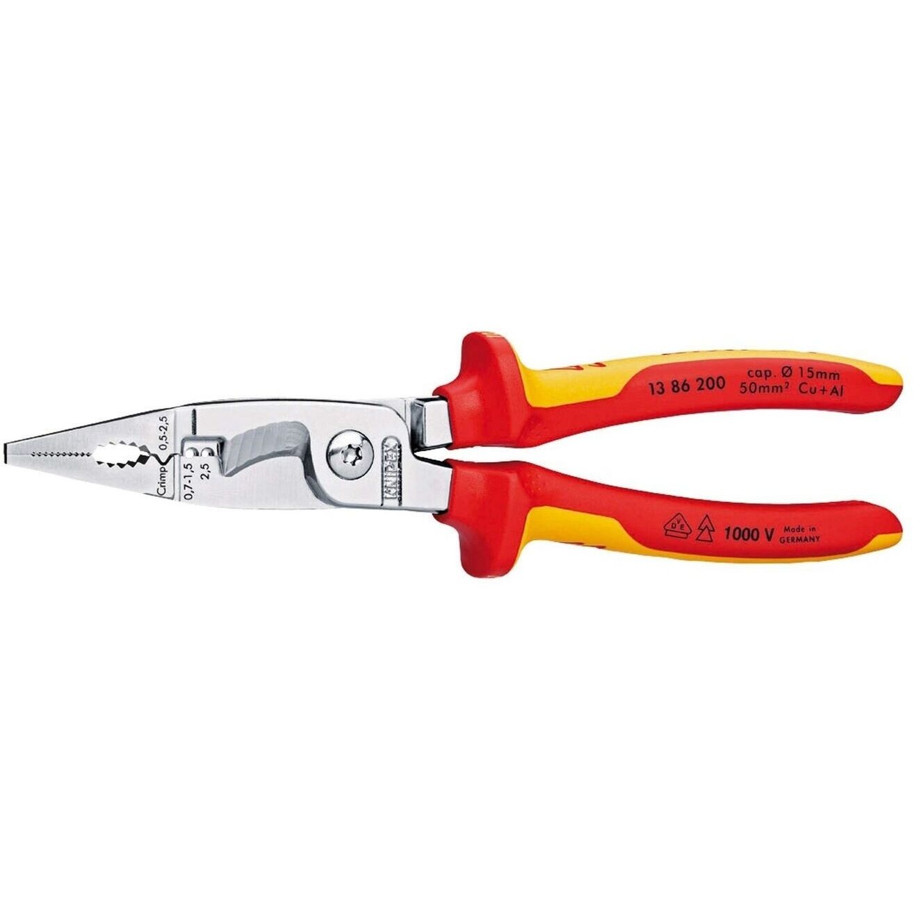 Knipex VDE Installationszange 1386200 200mm Elektrozange isoliert