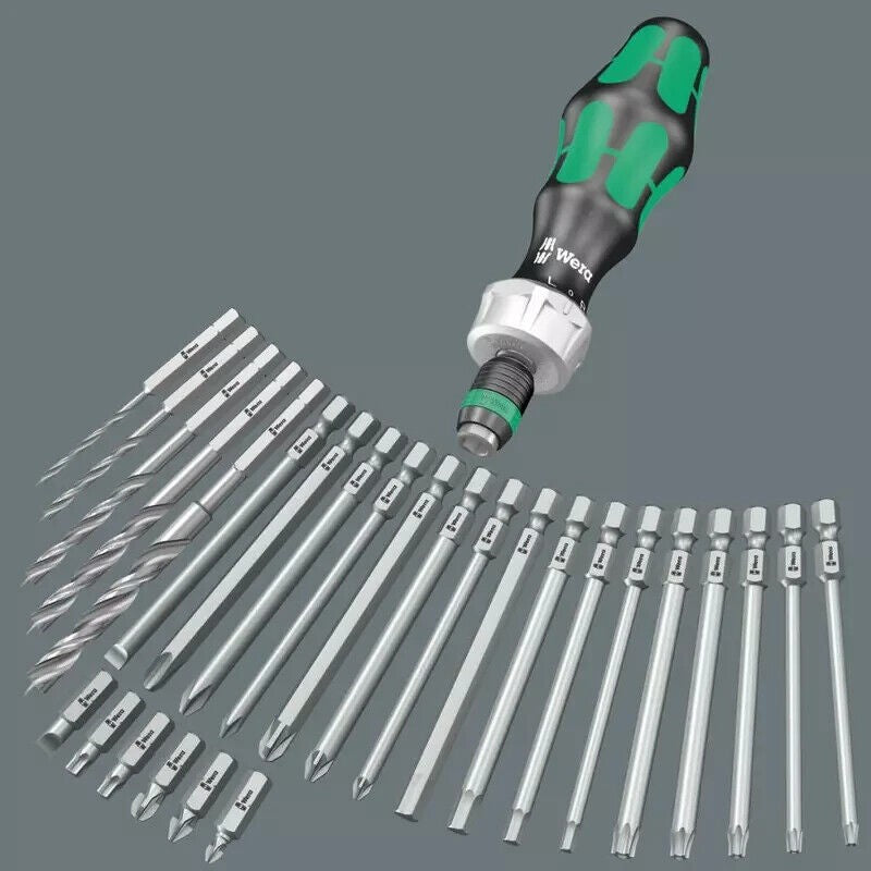Wera Ratschenschraubendreher Kraftform Kompakt 60 RA Bithalter inkl Bits 17-tlg.