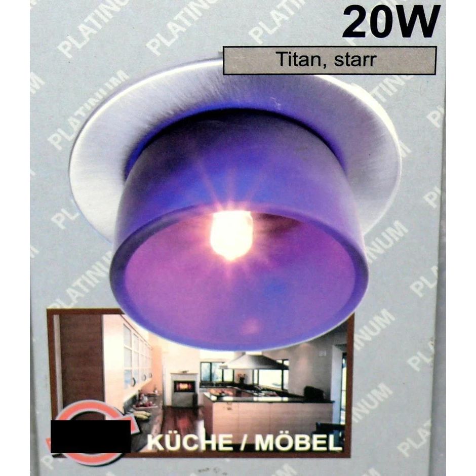 Alaska 3503 Halogen Wand Decken Einbau Strahler Spots Glas Violet Leuchte 20W G4