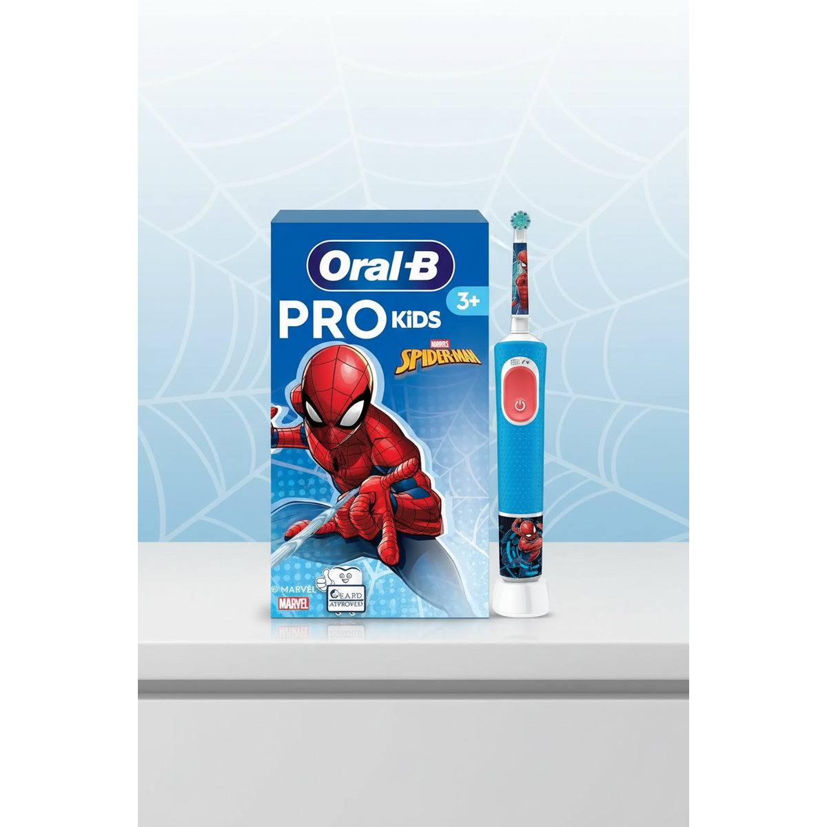 Oral-B Pro Kids Spiderman Elektrische Zahnbürste Sensitiv Modus extra weich