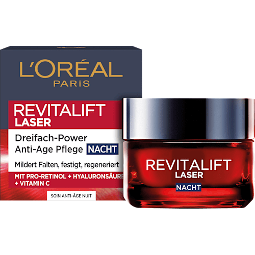 L'Oréal Revitalift Laser Nachtpflege – Dreifach-Power Anti-Age