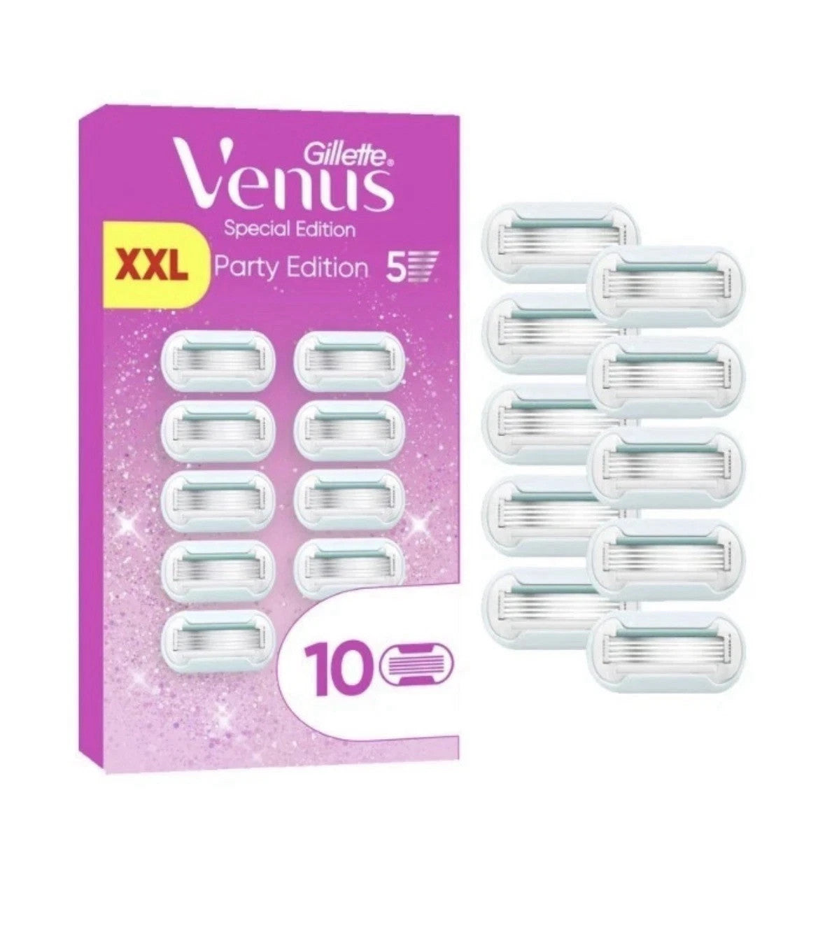 10er Pack Gillette Venus Special Party Edition Damen Rasierklingen Klingen