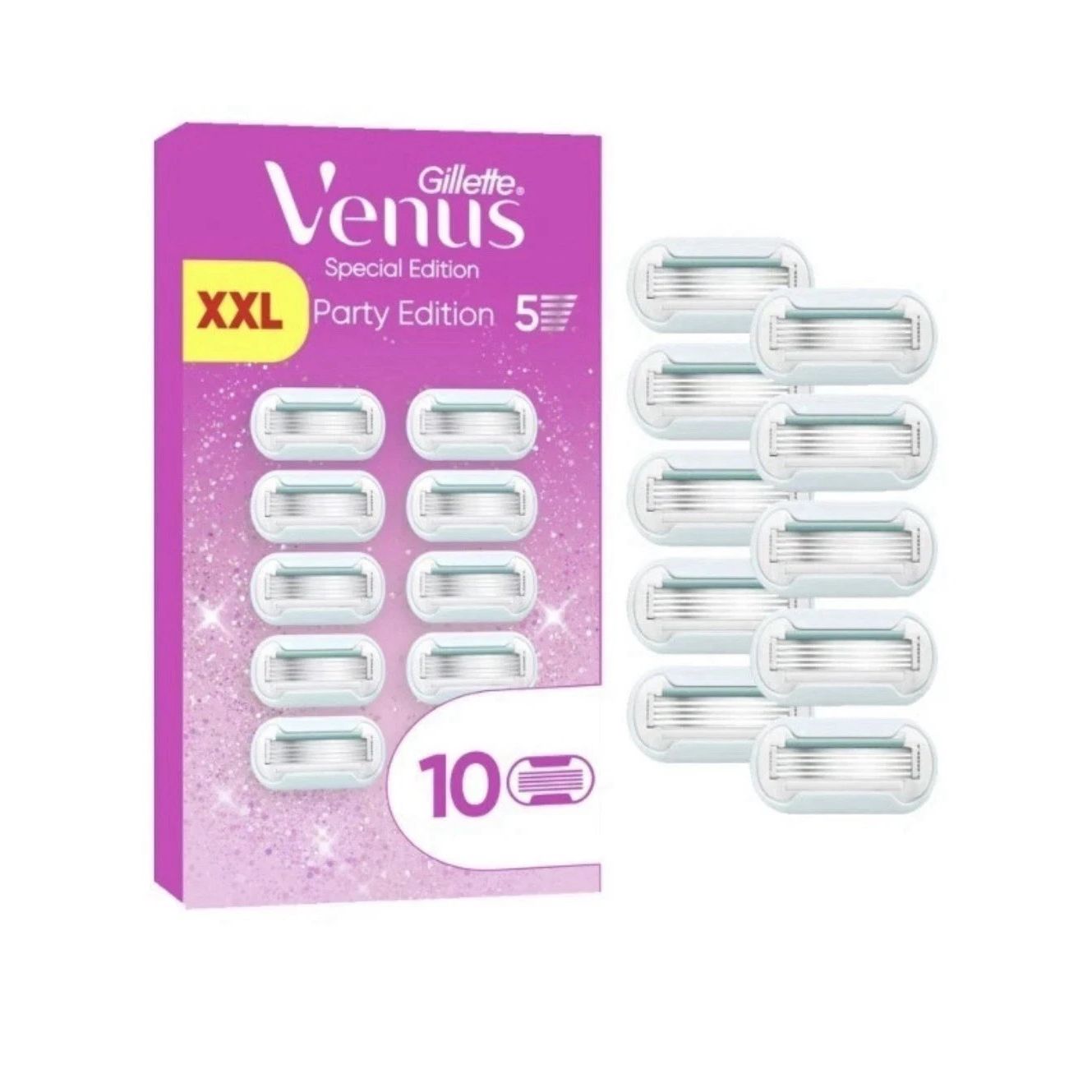10er Pack Gillette Venus Special Party Edition Damen Rasierklingen Klingen
