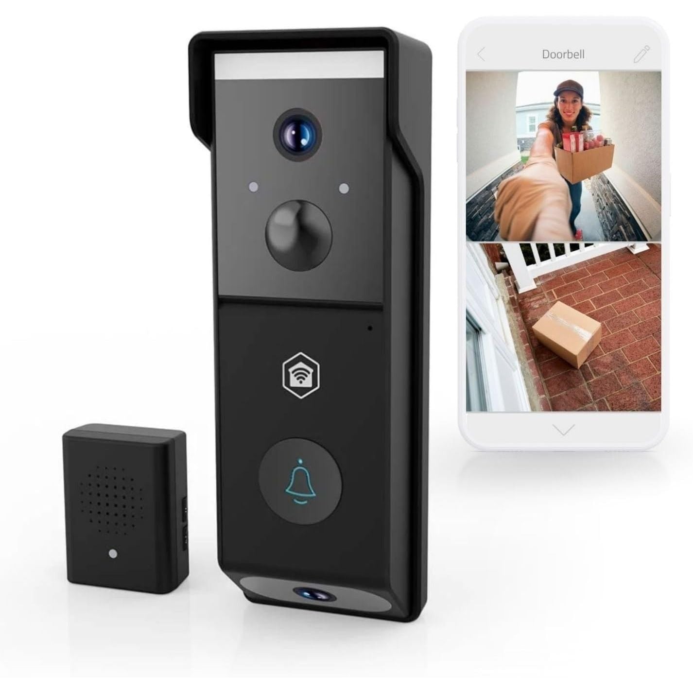 WIFICDP31BK Nedis SmartLife Video-Tuersprechanlage| Batteriebetrieben| 2x Fu ~D~
