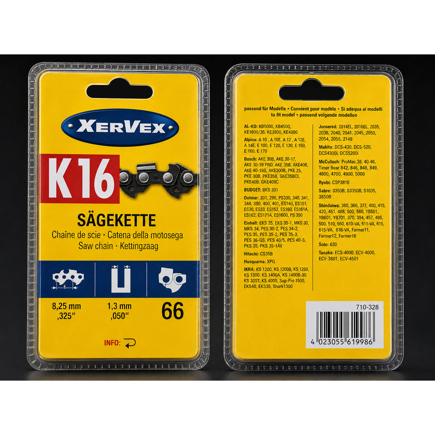 Xervex Sägekette K22 - Ersatzkette für Kettensägen