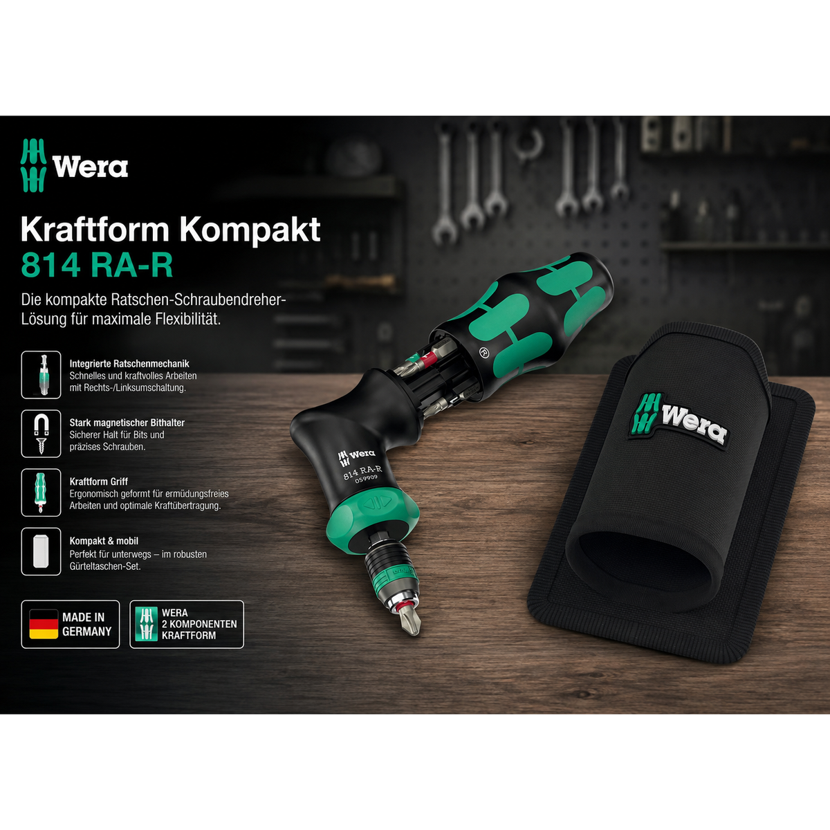 Wera Kraftform Kompakt Pistol RA-R 1, 7-teilig