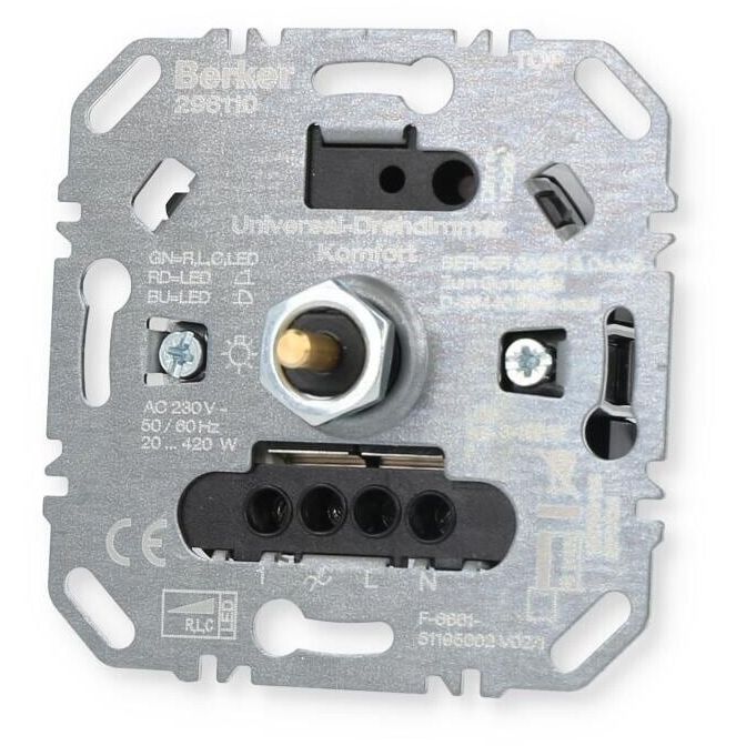 Berker 296110 Universal Drehdimmer Komfort LED Dimmer Einsatz