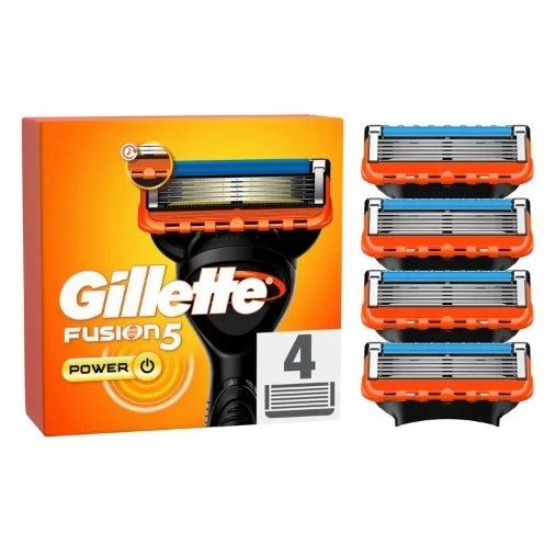 4x Gillette Fusion5 Power Rasierklingen