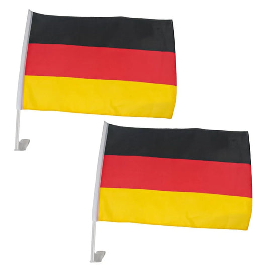 2x Deutschland Auto Fensterfahne – Deutschlandflagge fürs Auto – KFZ Autofahne