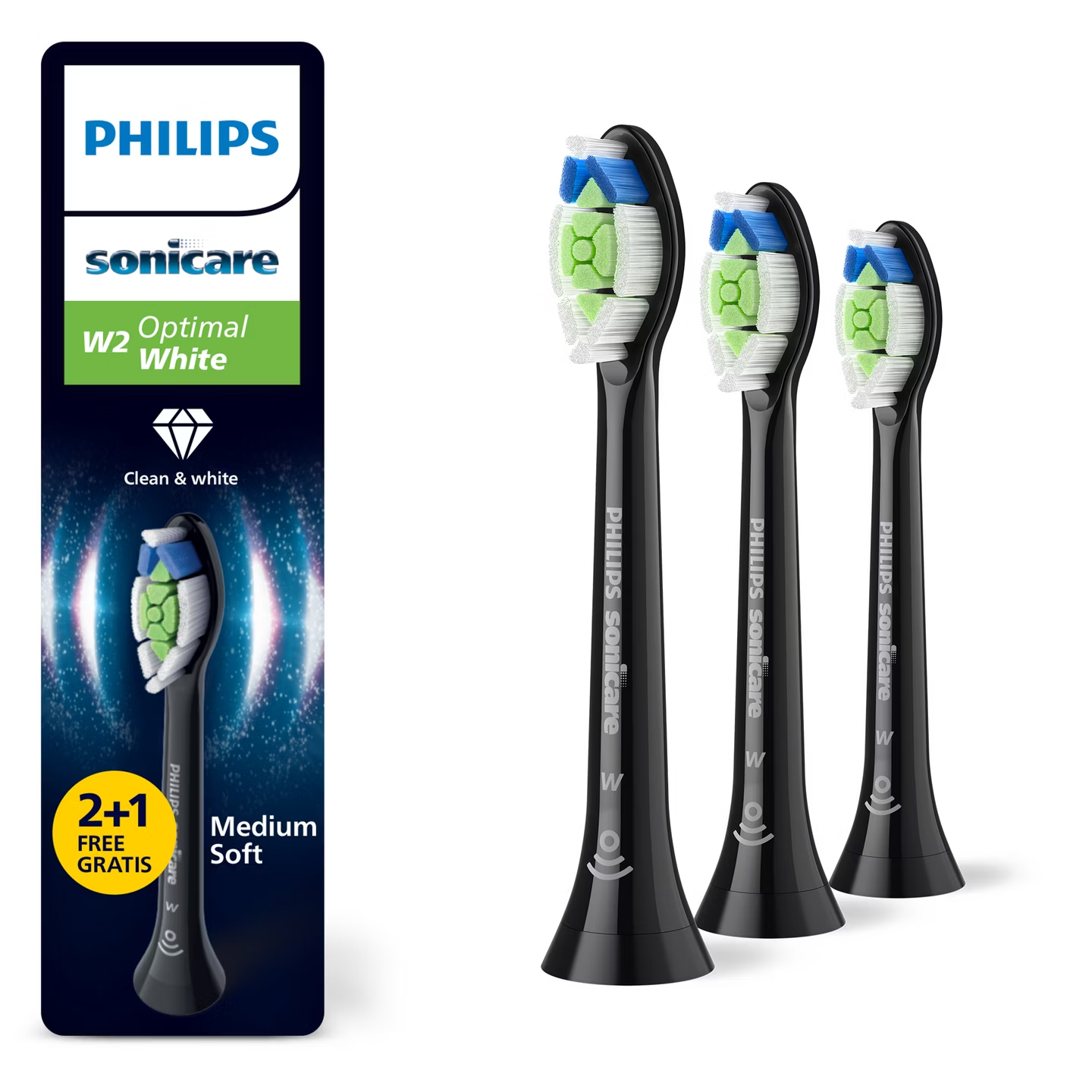 3 X Philips Sonicare W2 Optimal White Standard Schallzahnbürstenköpfe Neu 2025