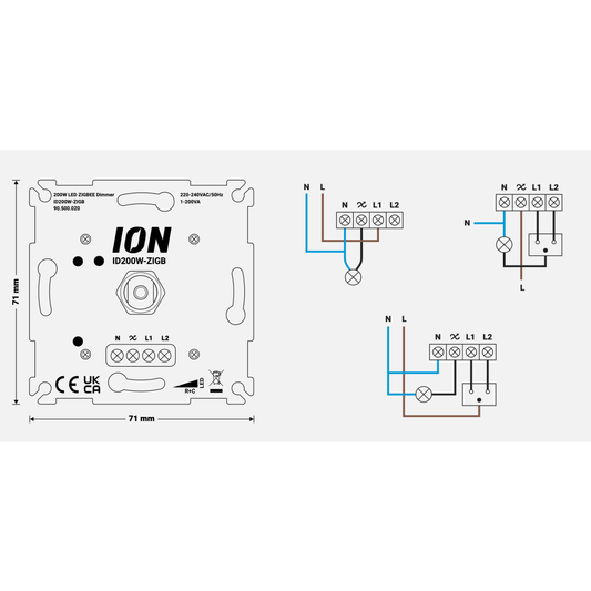 ION Industries LED Zigbee Drehdimmer 200 Watt (90.500.020)