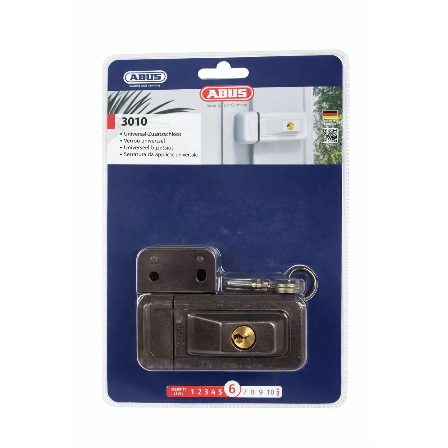 ABUS 3010 Fenstersicherung Universal-Zusatzschloss NEU