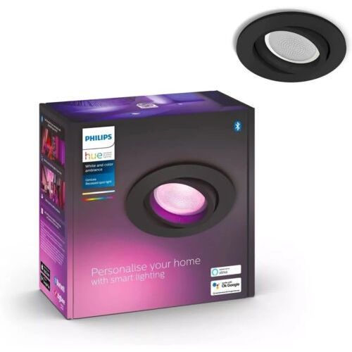 Philips Hue White & Color Ambiance Centura Einbauspot 1 flg. schwarz 250lm bis zu 16 Mio....