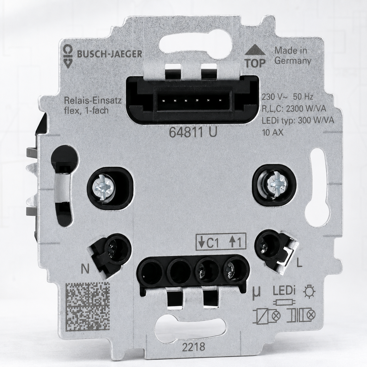 Busch-Jaeger 64811 U flexTronics Relais Einsatz 1-fach Unterputz 230 V '40113952