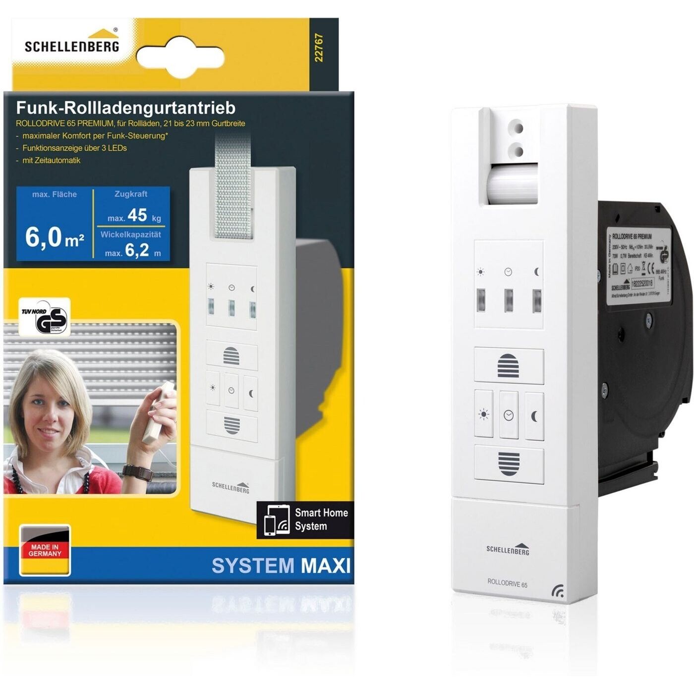 Schellenberg RolloDrive 65 Premium 22767 elektrischer Gurtwickler