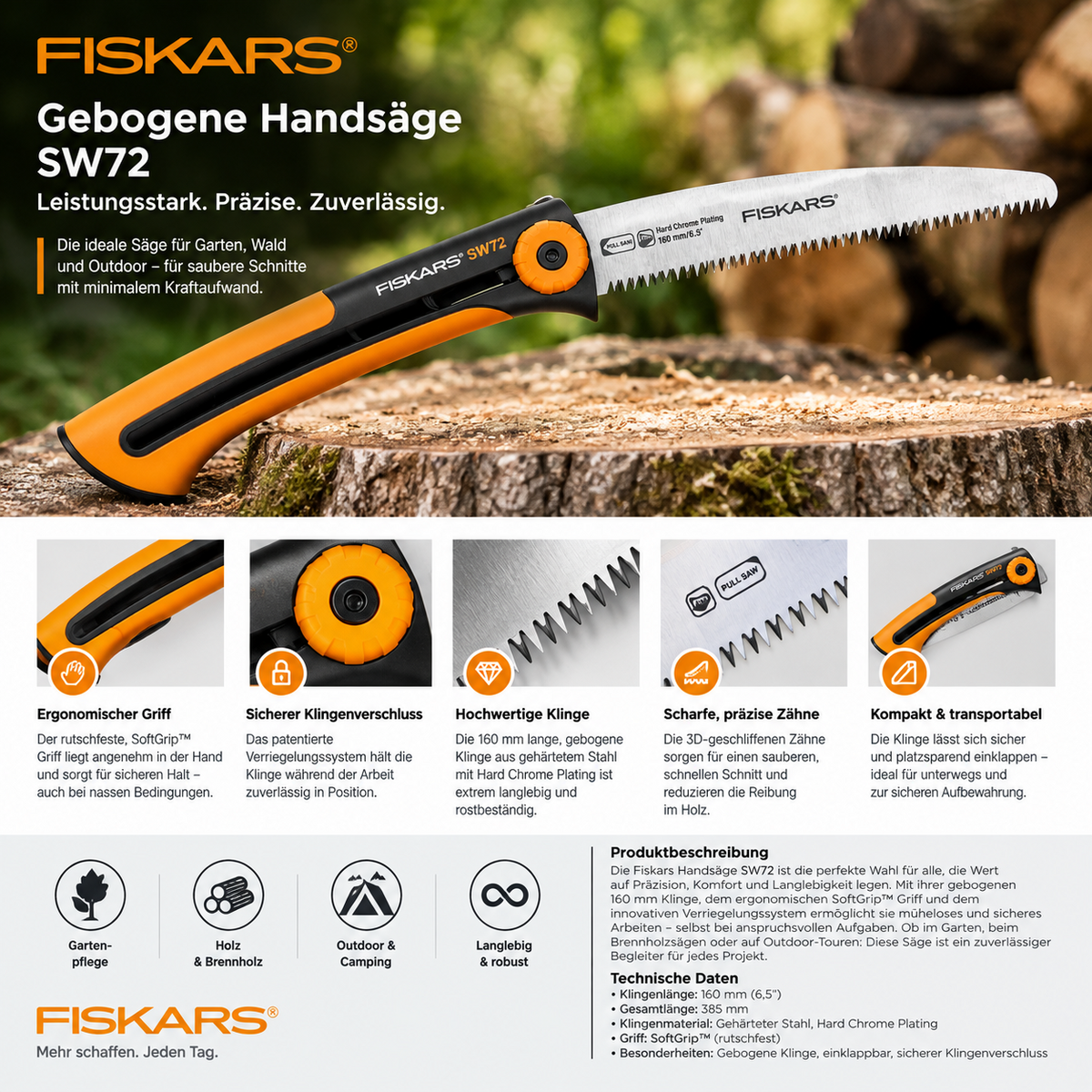 Fiskars Handsäge Xtract SW72 Sägen unisex NEU