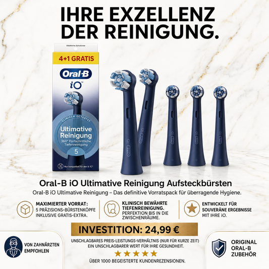 Oral-B iO Ultimative Reinigung Aufsteckbürsten schwarz (4 + 1 Stk.)