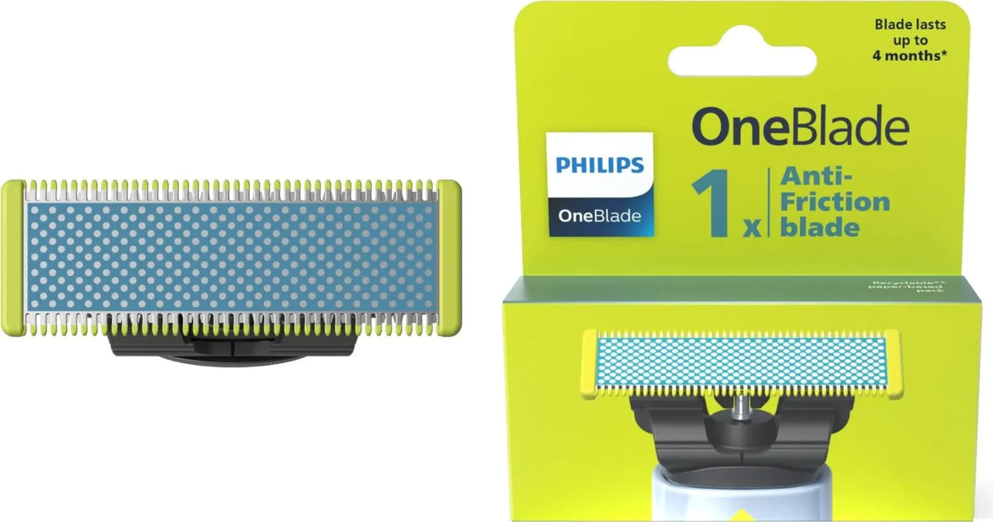 Philips OneBlade First Shave Klingen - 1x Anti-Friction Ersatzklinge, QP215/50