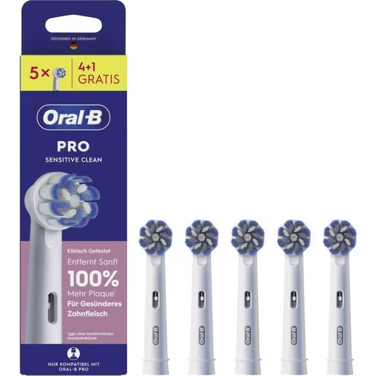 Oral-B Pro Sensitive Clean 4 + 1 Aufsteckbürsten Ersatzbürsten Zahnbürstenkopf
