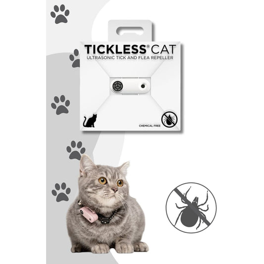 Tickless Mini Cat Weiß – Ultraschall-Zeckenschutz für Katzen