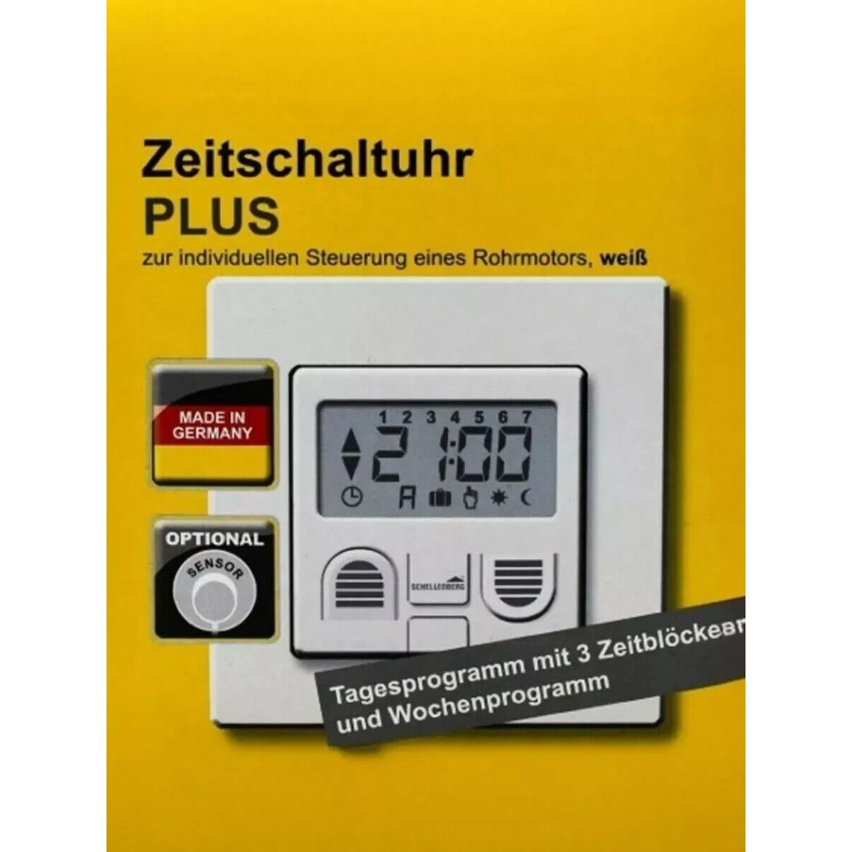 Schellenberg 25572 Zeitschaltuhr PLUS Rolladensteuerung mit Display& Aut.funktio