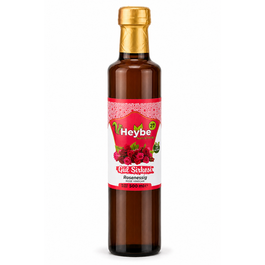 Heybe Rosen Essig 500 ml – Natürlich fermentierter Blütenessig