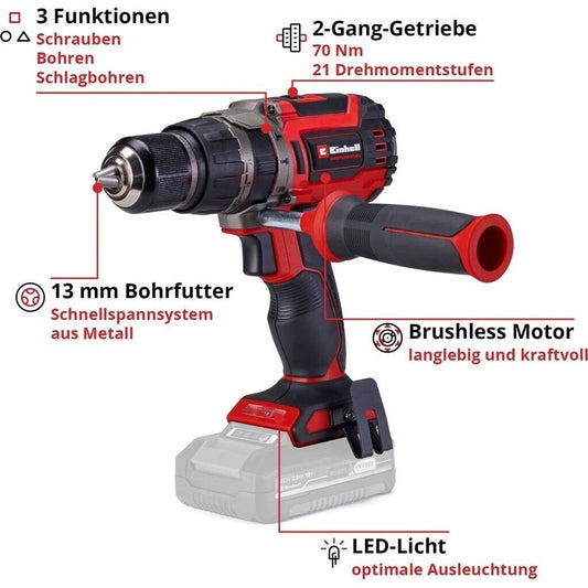 Einhell Power X-Change Akku-Schlagbohrschrauber TP-CD 18/70 Li-i BL - Solo