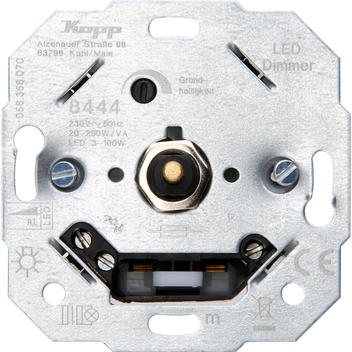 Kopp 844400187 LED-Dimmer Druck-Wechselschalter 3-100W Unterputz