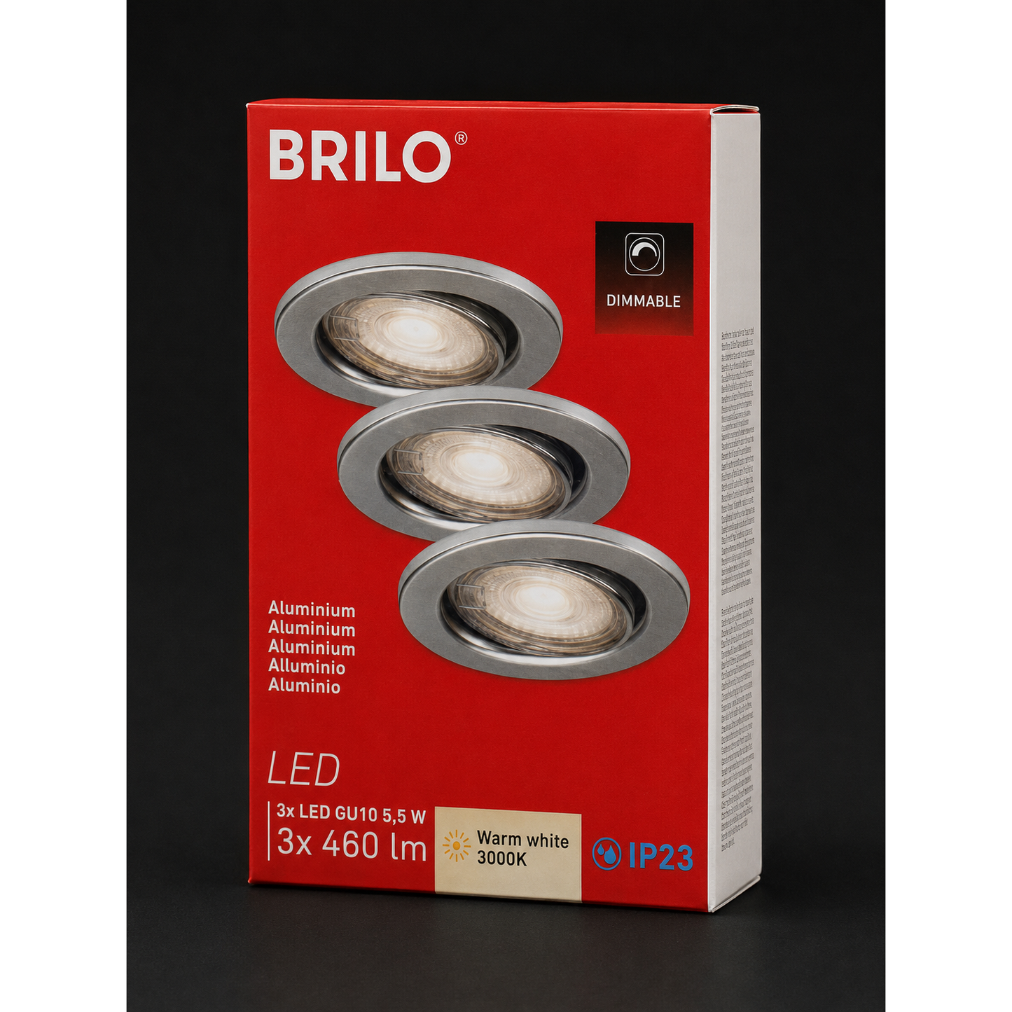 BRILONER LED Einbauleuchten 3er Set – Dimmbar & Schwenkbar – GU10 LED