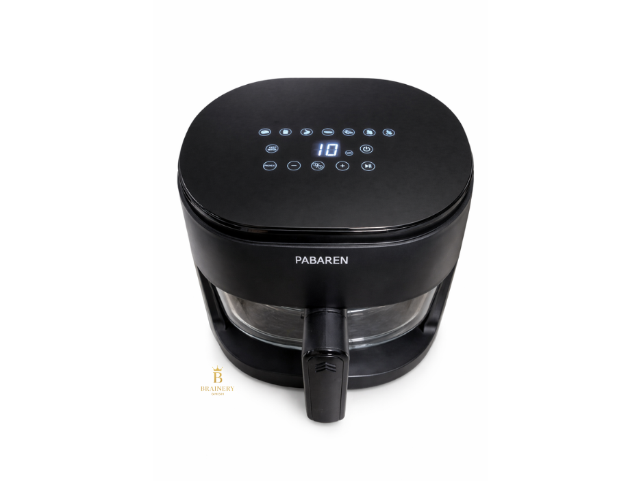 PABAREN Air Fryer 4,5 L mit Glasbehälter, digital, 1500 W