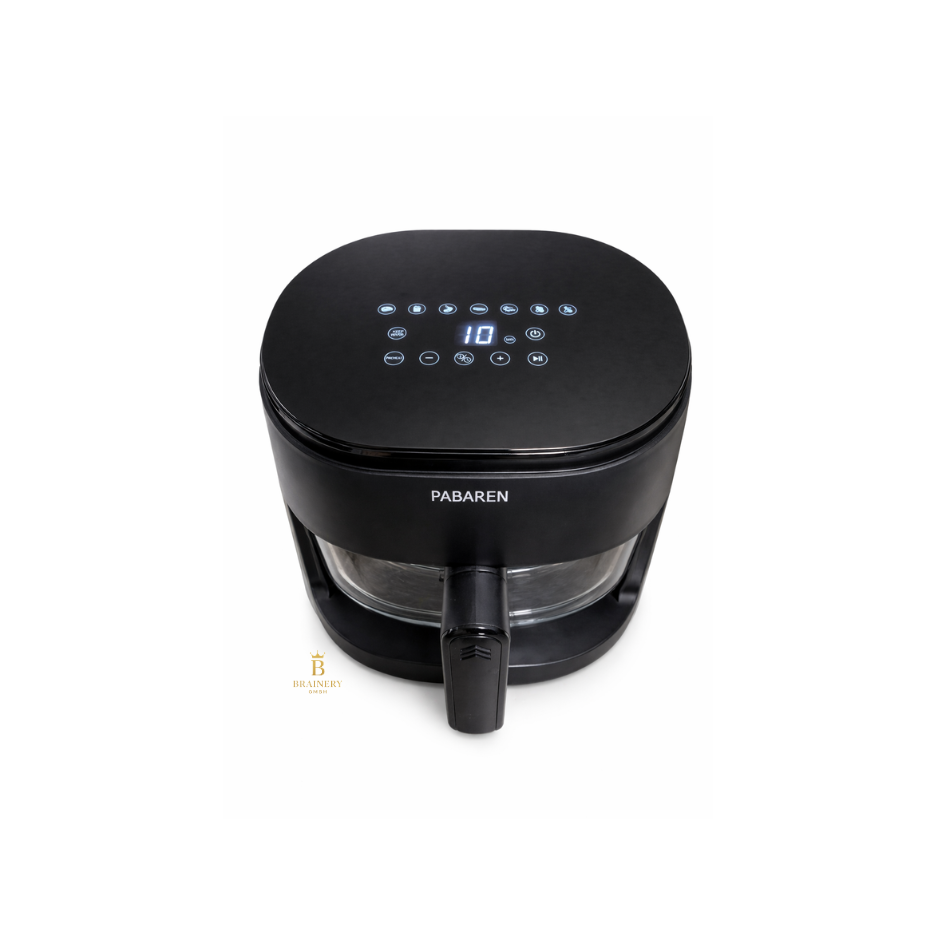 PABAREN Air Fryer 4,5 L mit Glasbehälter, digital, 1500 W