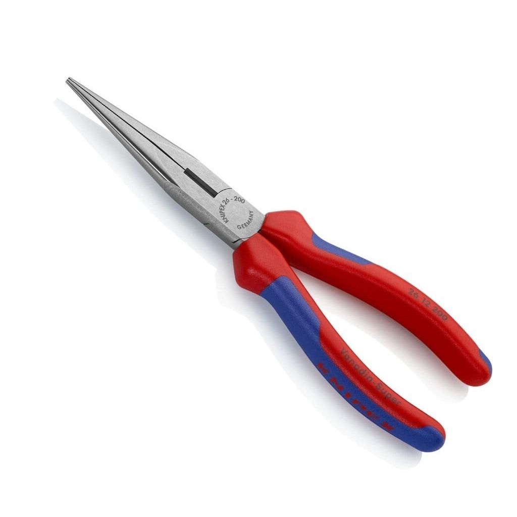 KNIPEX Flachrundzange Storchschnabelzange Nr. 26 12 200, gerade