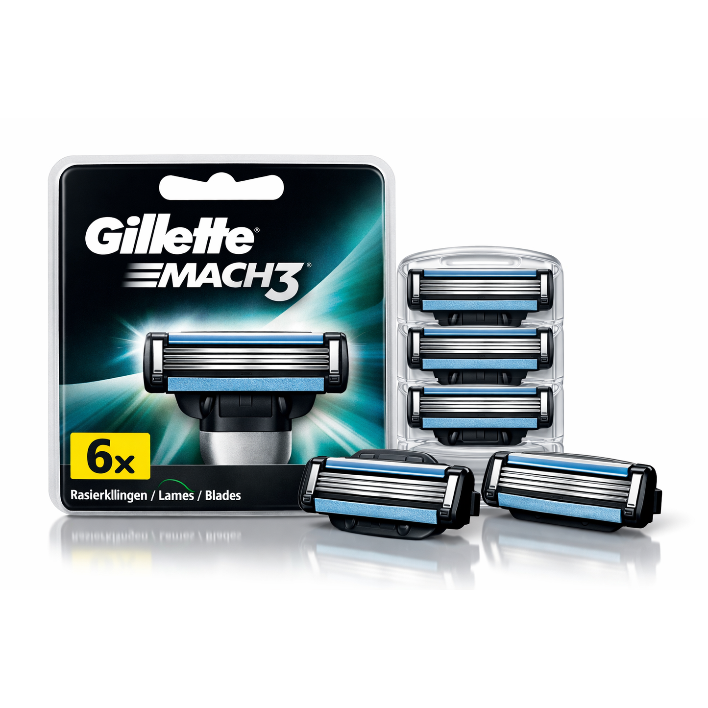 Gillette Mach3 Rasierklingen – 6er Pack (mit spezieller Beschichtung)
