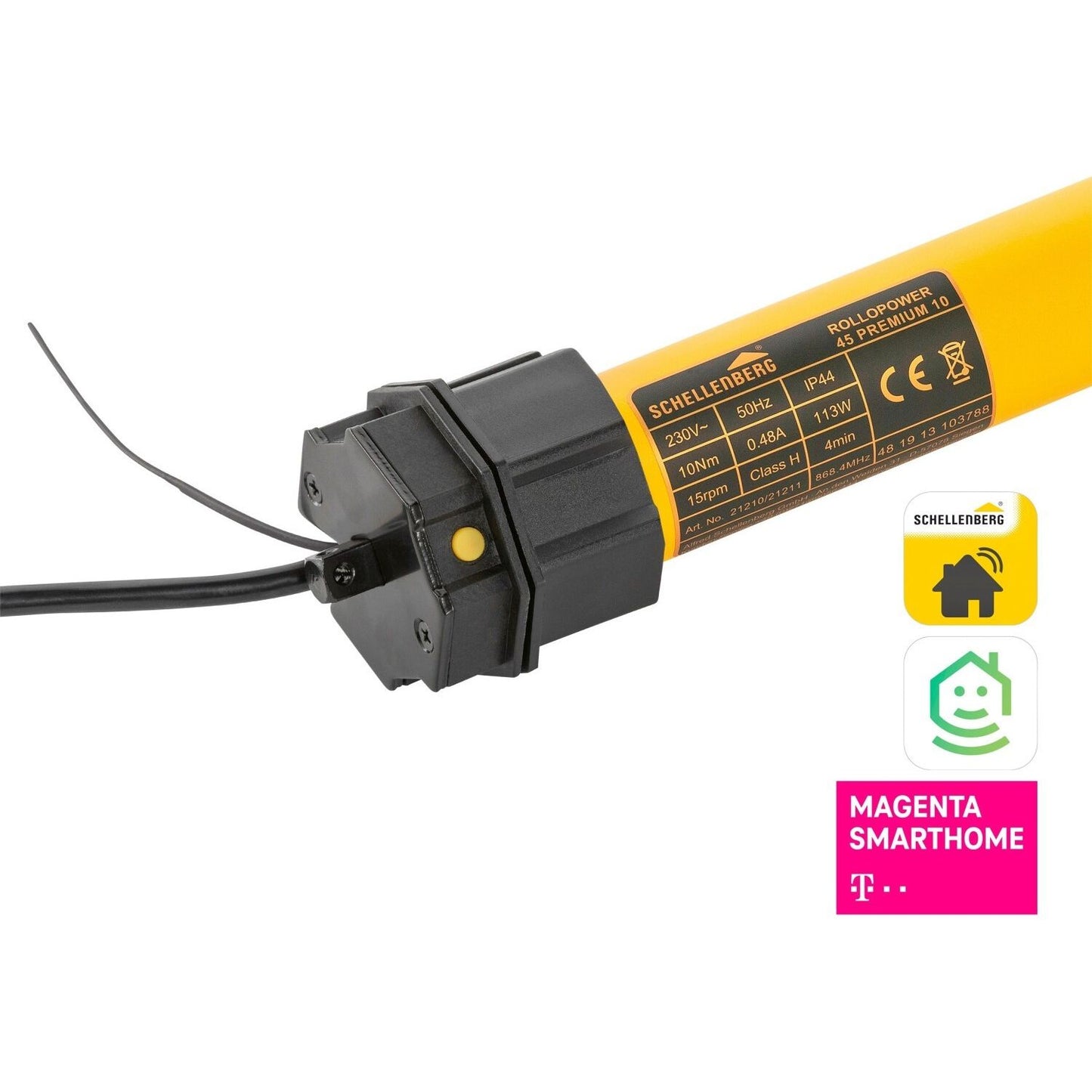 Schellenberg Funk-Rohrmotor MAXI Premium, Rolladenmotor für 60 mm Welle