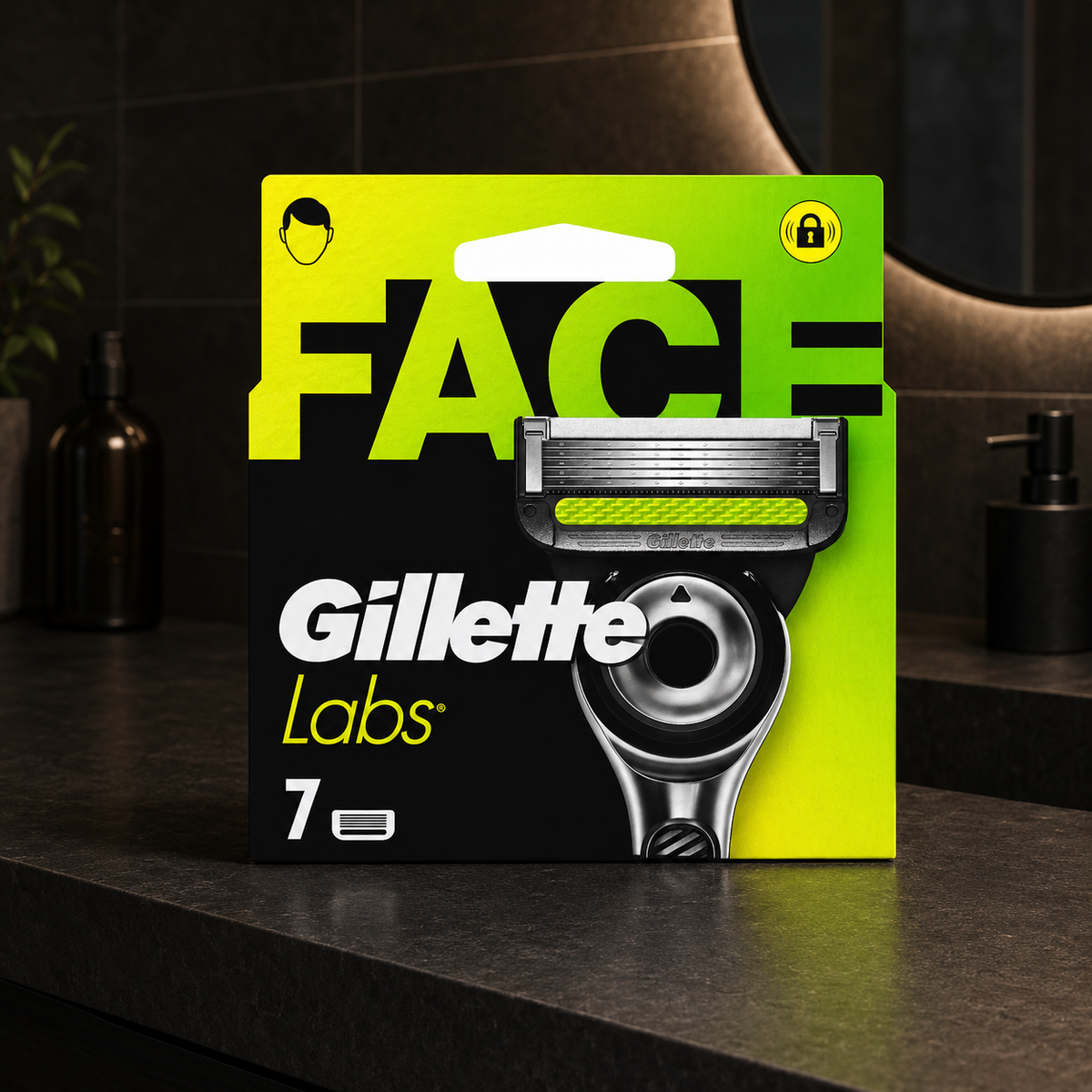 GilletteLabs Face Rasierklingen – 7 Ersatzklingen für Gillette Labs Rasierer