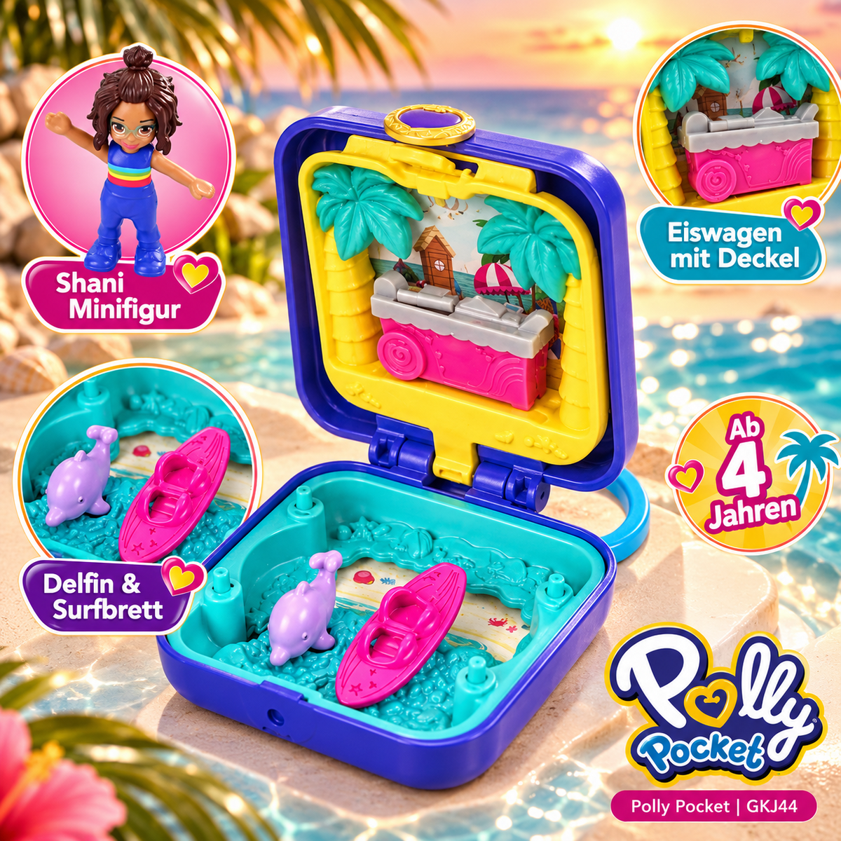 Polly Pocket Shani Tropical Beach Kompakt-Spielset