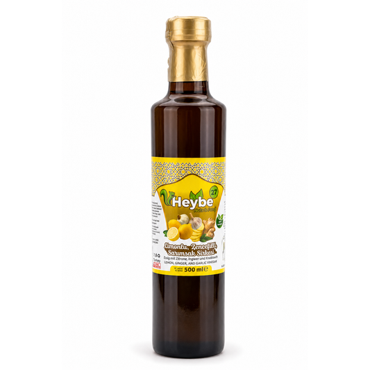 Heybe Zitronen-Ingwer-Knoblauch Essig 500 ml – Natürlich fermentierter Essig