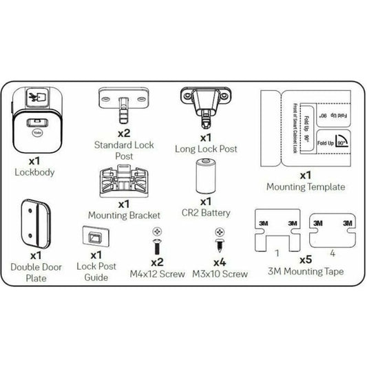 YALE Smart Cabinet Lock - Intelligentes Möbelschloss, Weiß