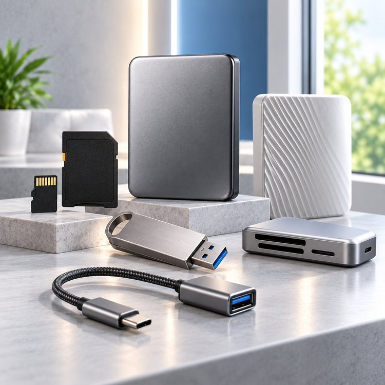 Speicher und Zubehör – Speicherkarten, USB-Stick, externe Speicherlösungen und Adapter