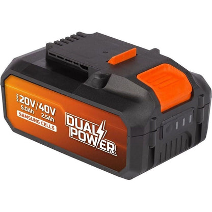ower Plus Dual Power Akku POWDP9037-2x20V, 5.0Ah, 2.5Ah für 20V & 40V Werkzeuge